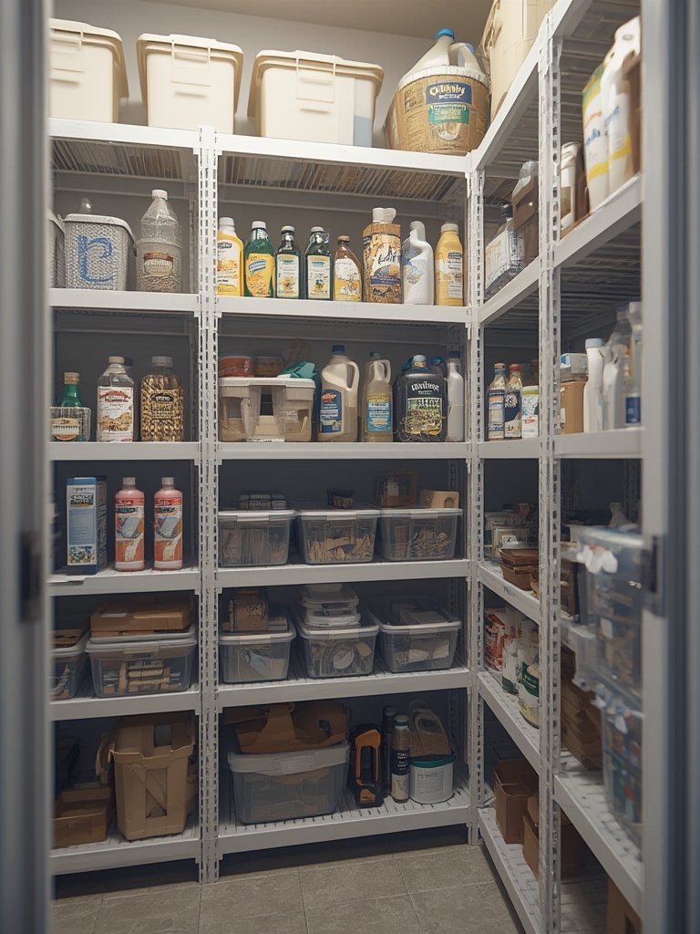 plastic shelves in action