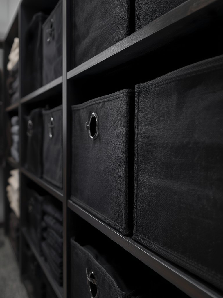 storage bins in action