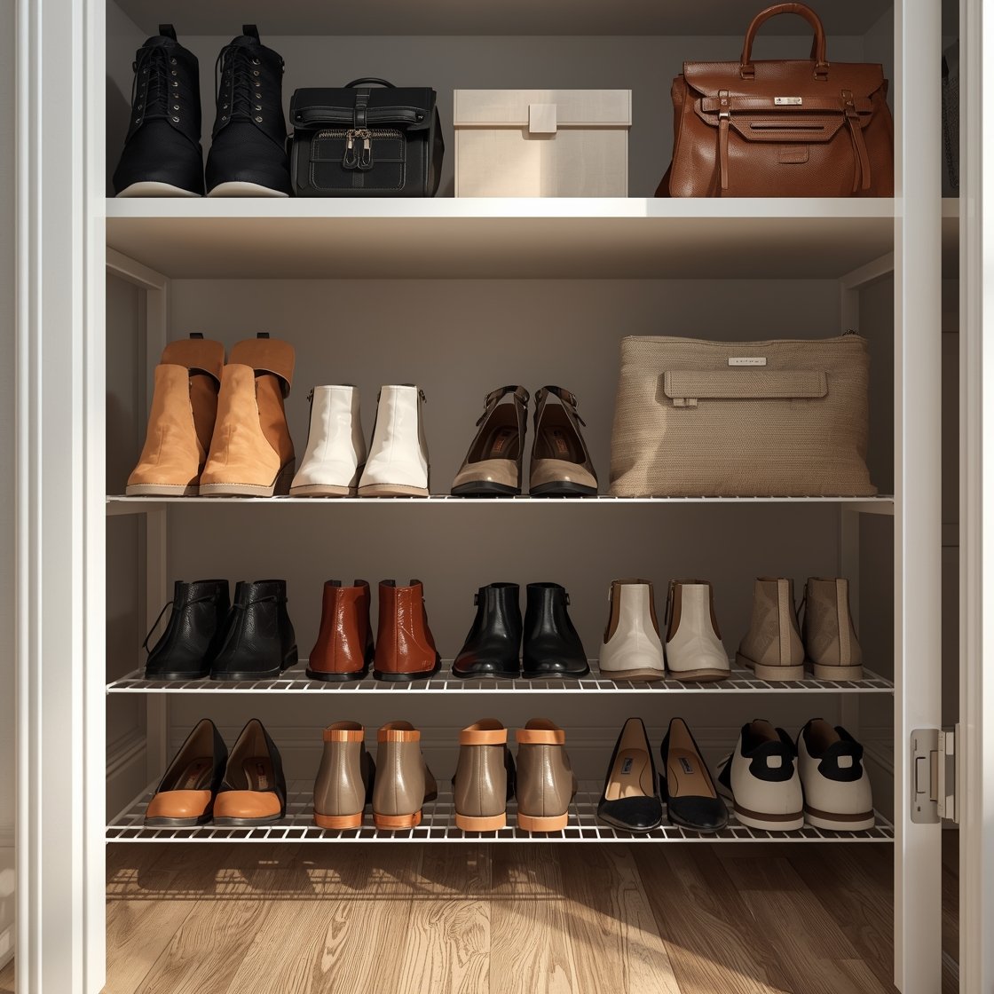 shoe organizer in action