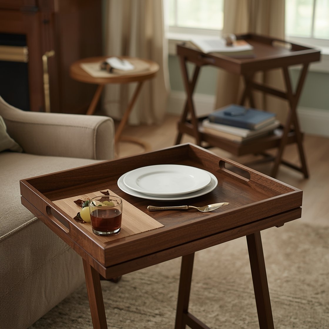 tv trays in action