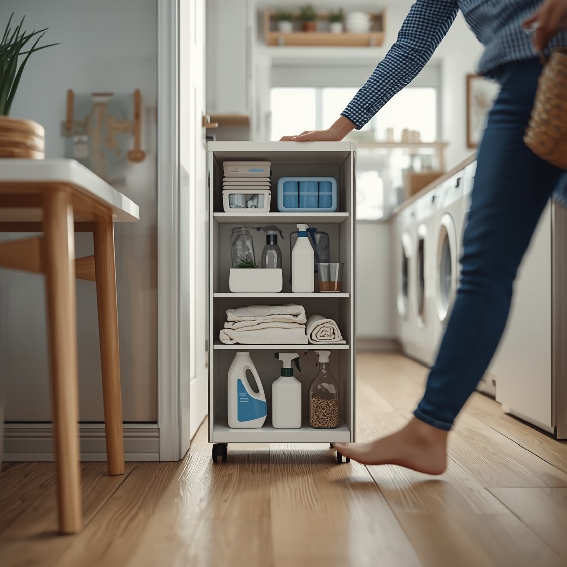 storage cabinet in action