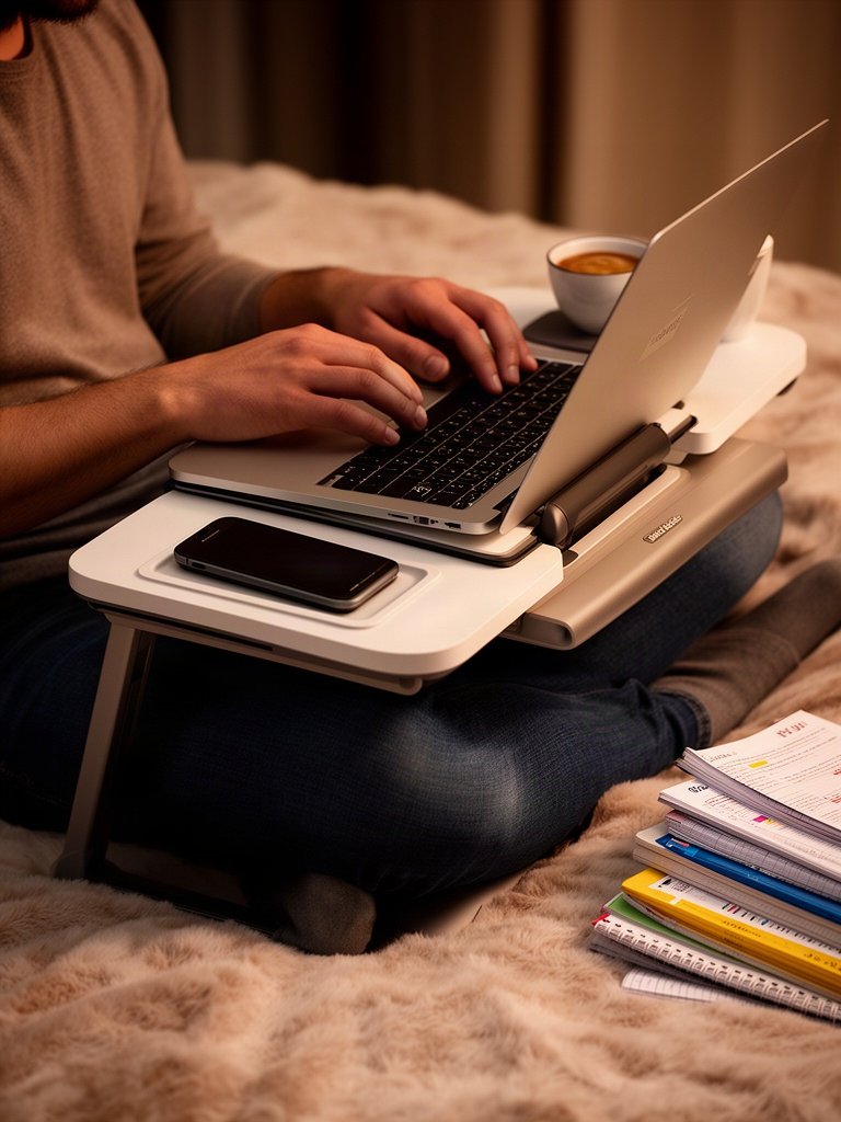 lap desk in action