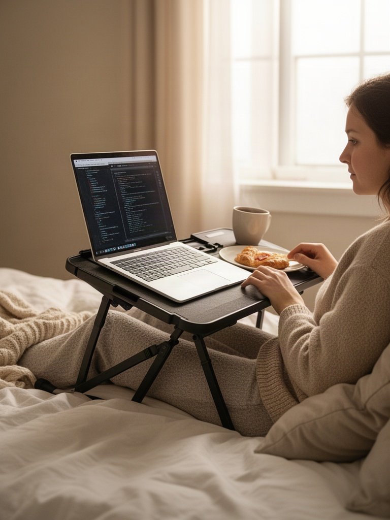laptop stand in action