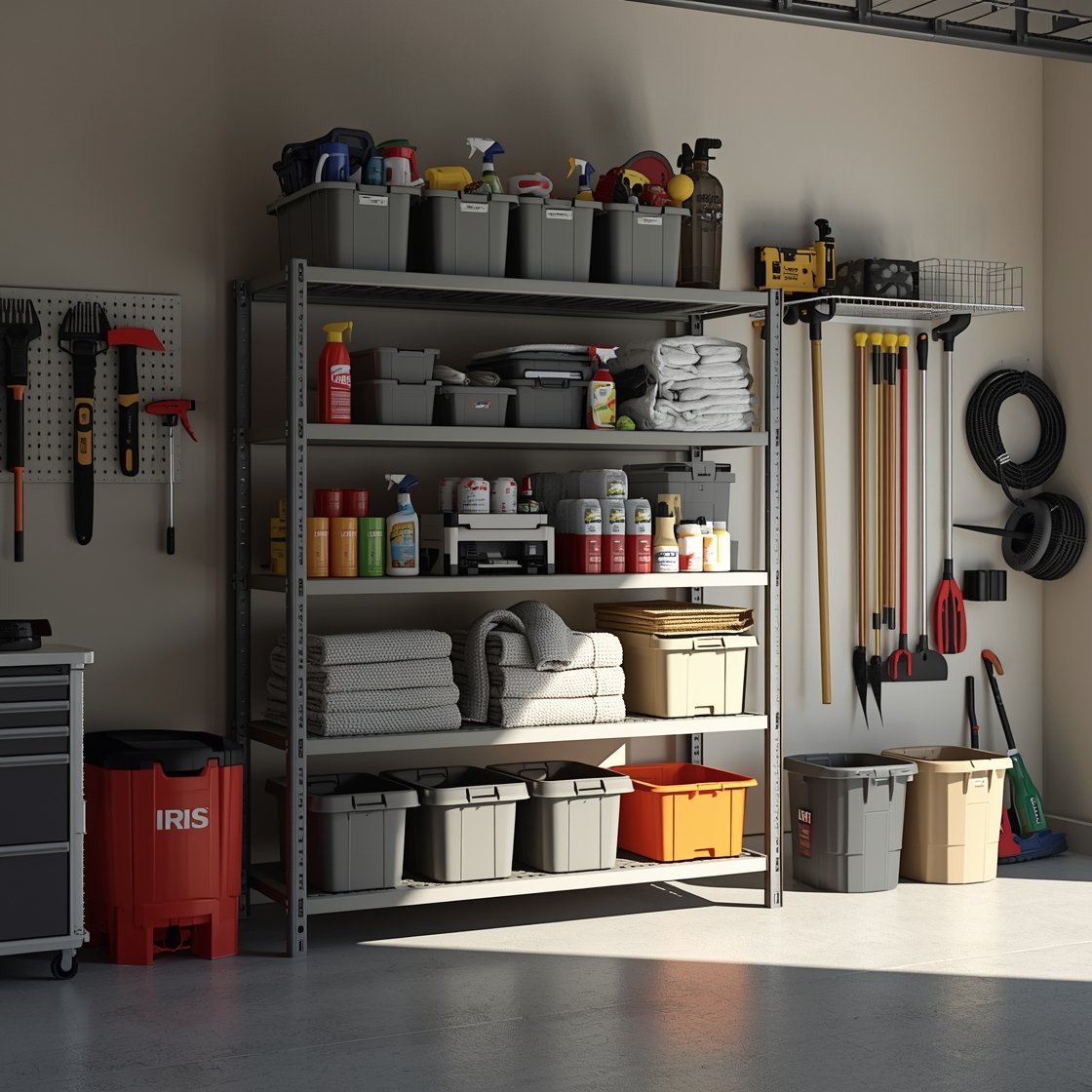storage shelves in action