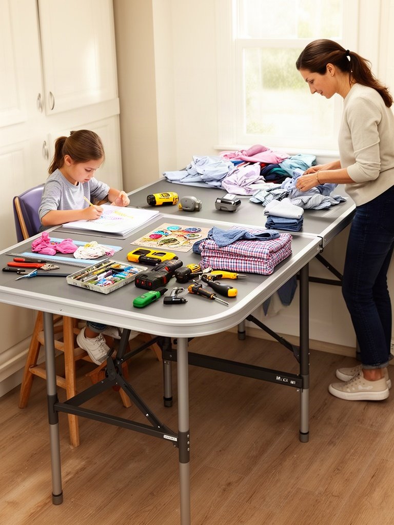 folding table in action