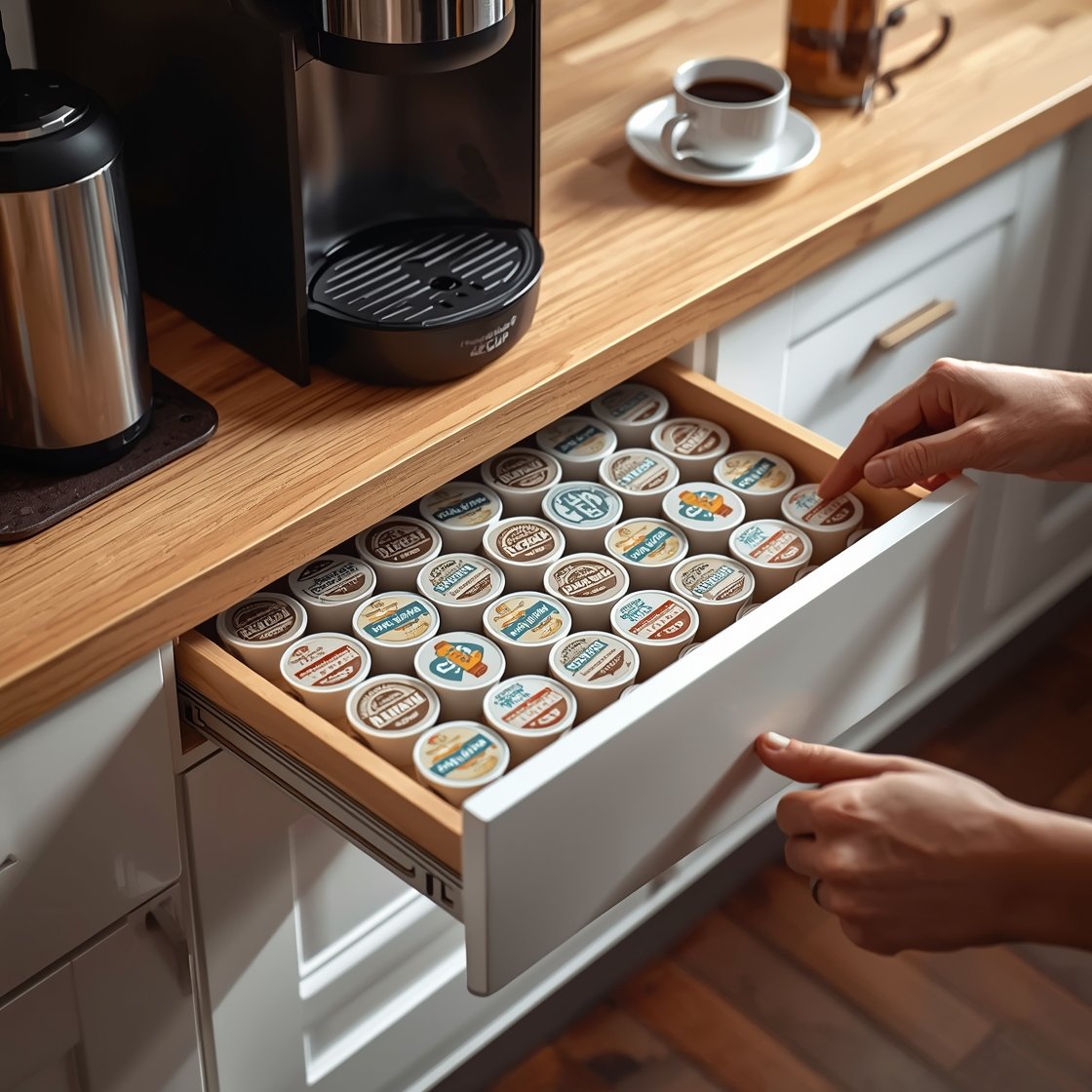coffee drawer in action