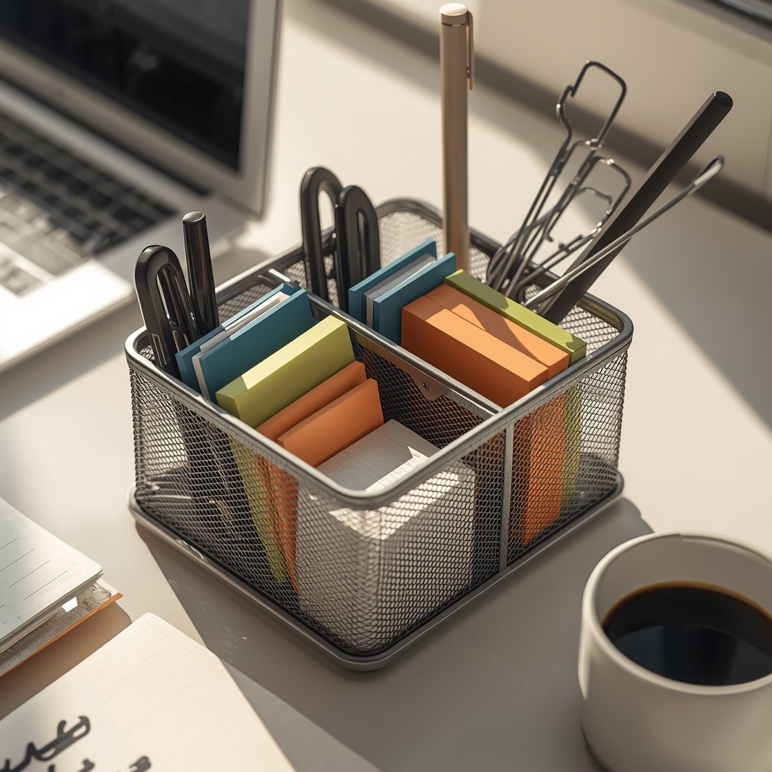 desk organizer in action