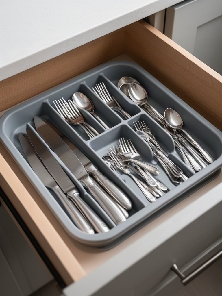 silverware organizer in action